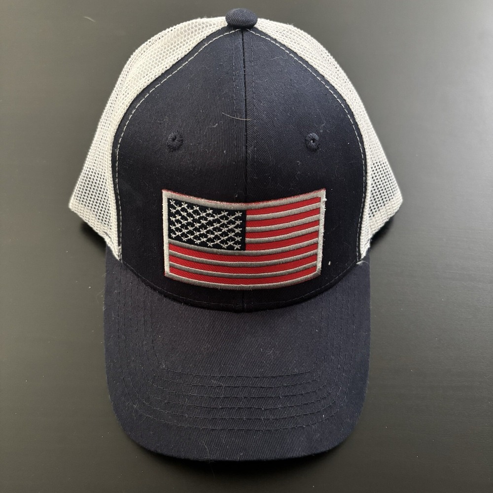 American Flag Logo Patch‎ Hat SnapBack Mesh Back Trucker Hat OSFM